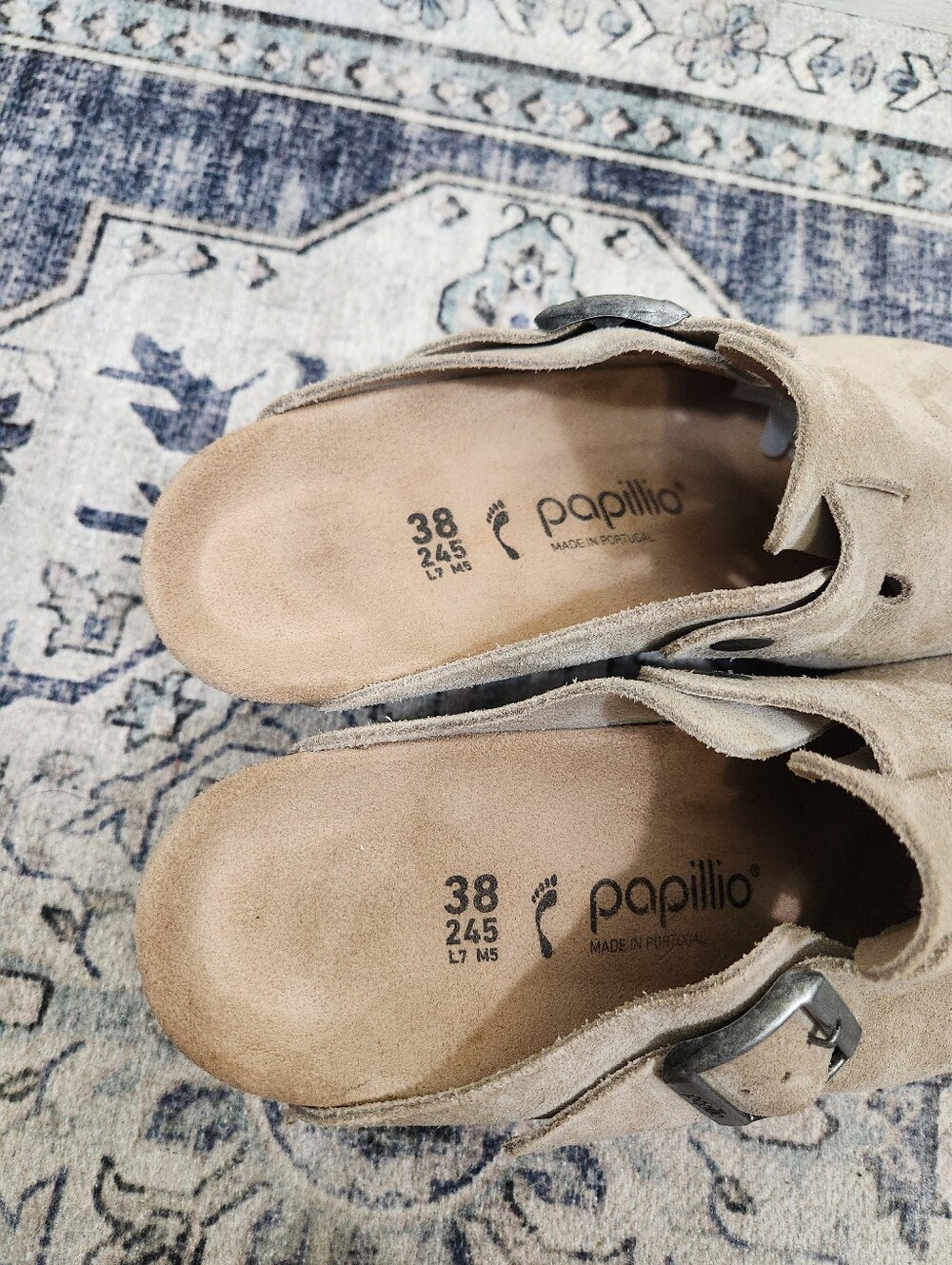 Birkenstock Papillio Fanny Wedge Clogs Suede - Picture 6 of 11